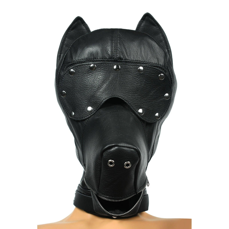 Ultimate Leather Dog Hood - The Dildo Hub