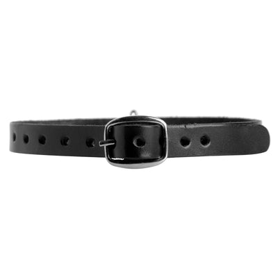 Unisex Leather Choker with O-Ring - SM - The Dildo Hub