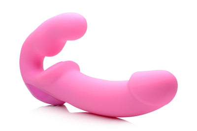 Urge Silicone Strapless Strap On With Remote- Pink - The Dildo Hub