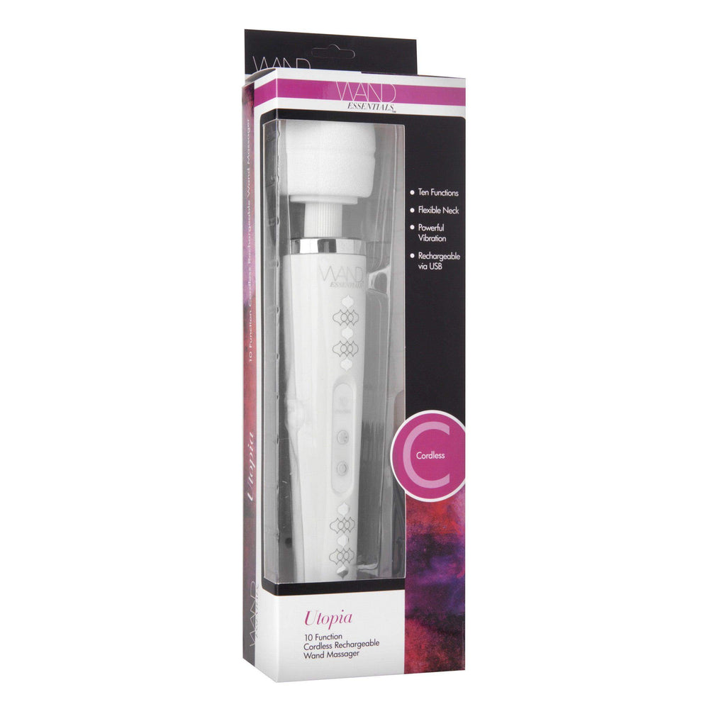 Utopia 10 Function Cordless Rechargeable Wand Massager - The Dildo Hub