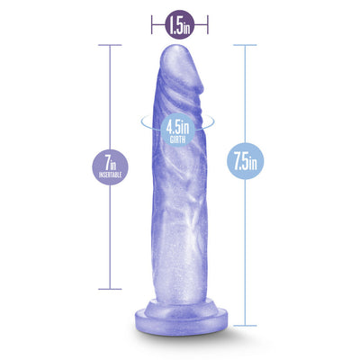 B Yours Sweet N Hard 5 Clear Realistic Dildo - 7.50 Inches | Blush