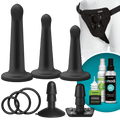 Vac-U-Lock Silicone Pegging Set - Black | Doc Johnson