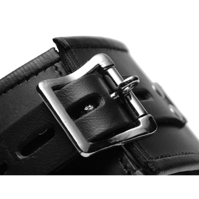 Padded Leather Locking Posture Collar LeatherR from Strict Leather