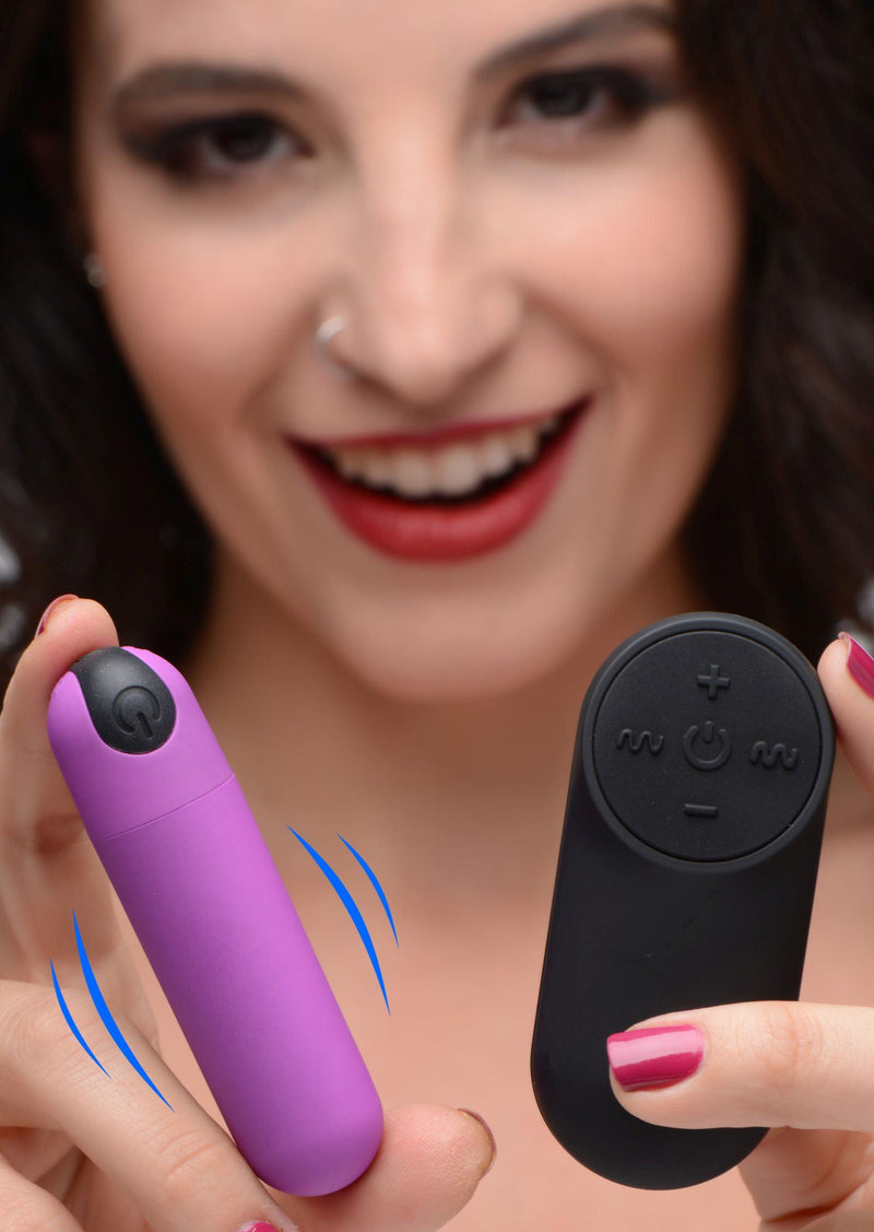 Vibrating Bullet with Remote Control - Purple - The Dildo Hub