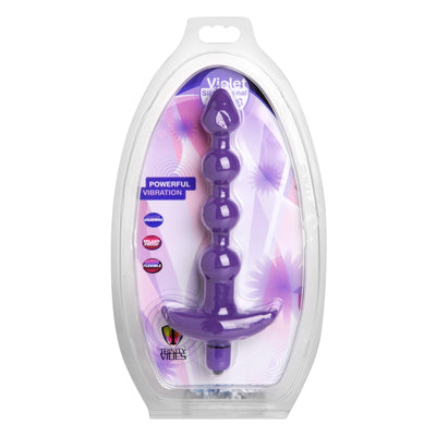 Violet Vibrating Silicone Anal Beads - The Dildo Hub