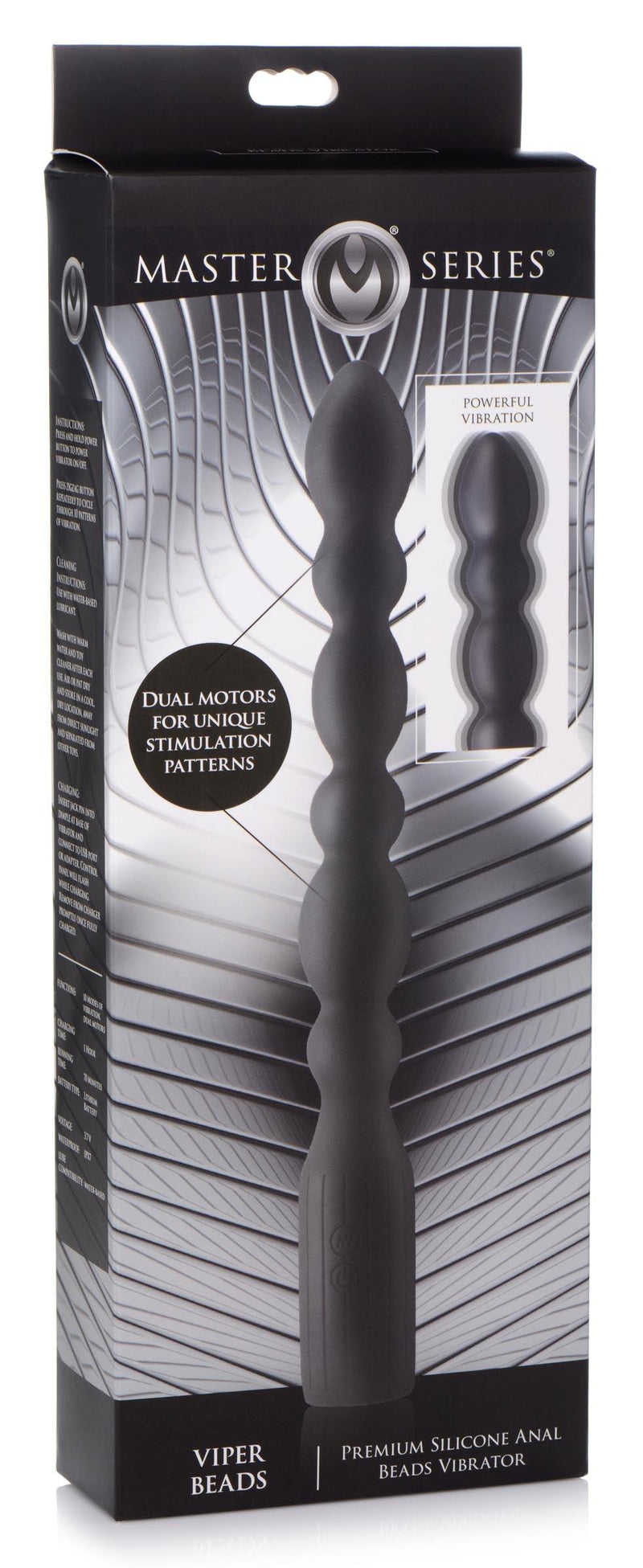 Viper Anal Beads Silicone Dual Motor Vibrator - The Dildo Hub