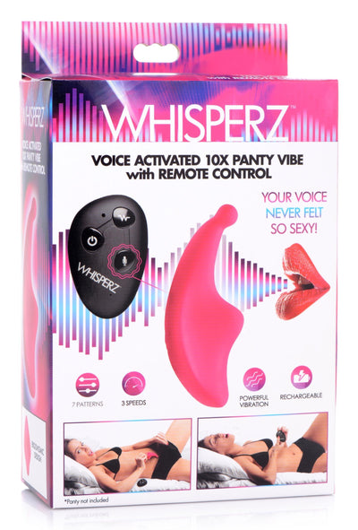 Voice Activated 10X Silicone Panty Vibrator with Remote Control - The Dildo Hub