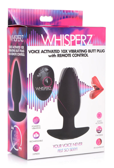 Voice Activated 10X Vibrating Butt Plug with Remote Control - The Dildo Hub