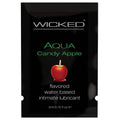 Wicked Aqua Candy Apple Flavored Water-Based Lubricant 0.10 oz.