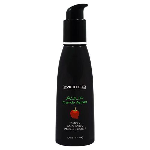 Wicked Aqua Candy Apple Flavored Water-Based Lubricant - 4 Oz. - The Dildo Hub