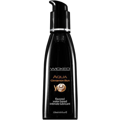 Wicked Aqua Cinnamon Bun Water-Based Lubricant - 4 Oz. - The Dildo Hub