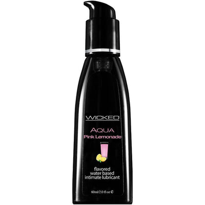 Wicked Aqua Pink Lemonade Flavored Water Based Lubricant - 2 Oz. - The Dildo Hub