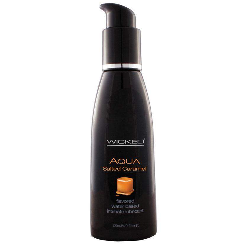 Wicked Aqua Salted Caramel Water-Based Lubricant - 4 Oz. - The Dildo Hub