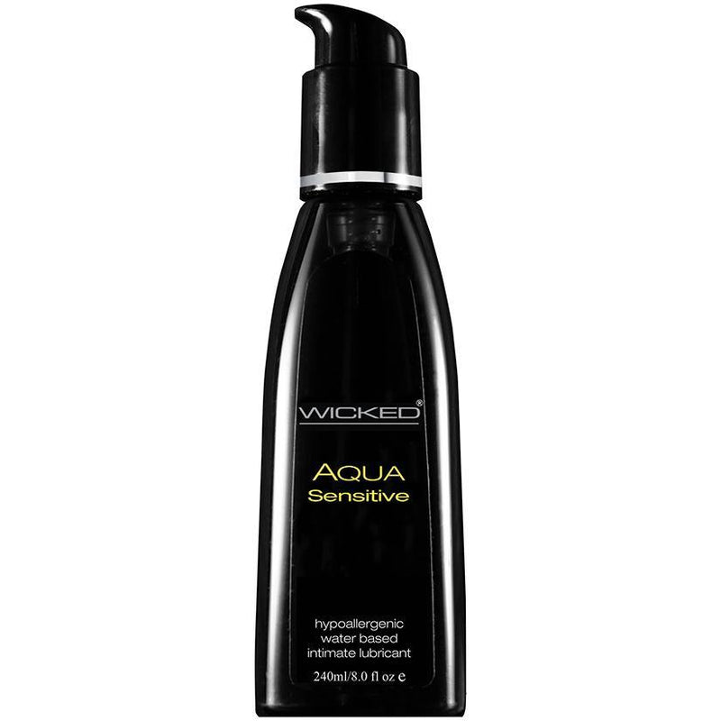 Wicked Aqua Sensitive Hypoallergenic Water Based Lubricant 8.0 Oz - The Dildo Hub