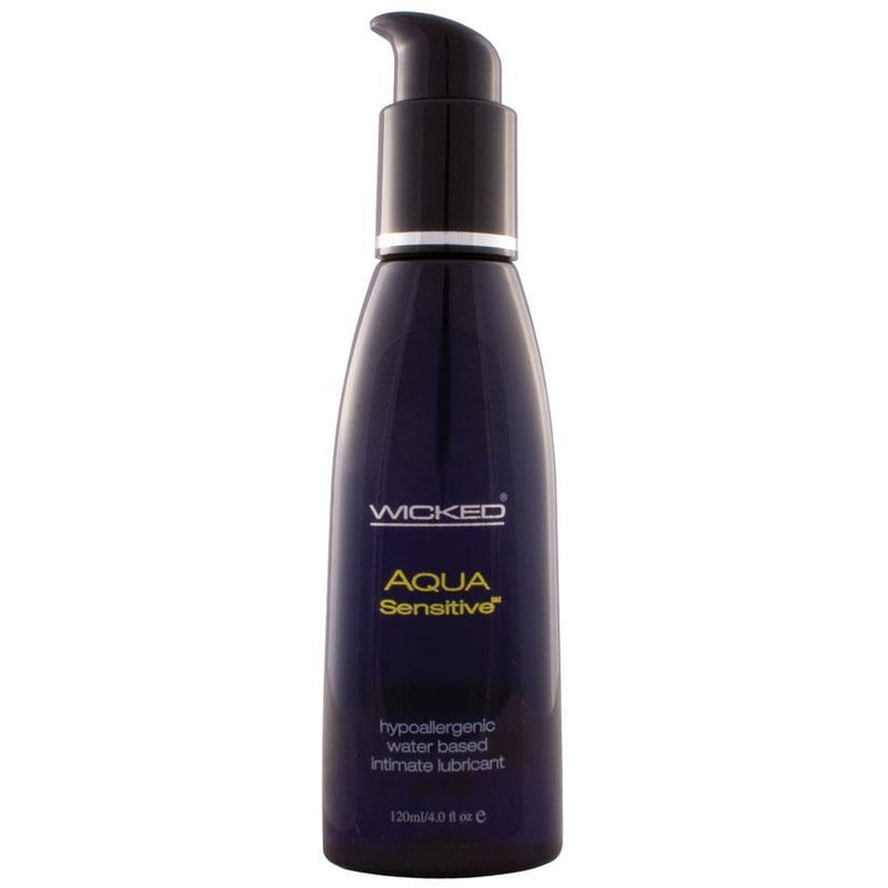 Wicked Aqua Sensitive Water-Based Lubricant - 4 Oz. - The Dildo Hub