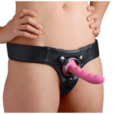 Wide Band Strap On Harness Kit with Silicone Dildo - The Dildo Hub