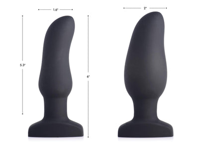 Worlds First Remote Control Inflatable 10X Vibrating Curved Silicone Anal Plug - The Dildo Hub