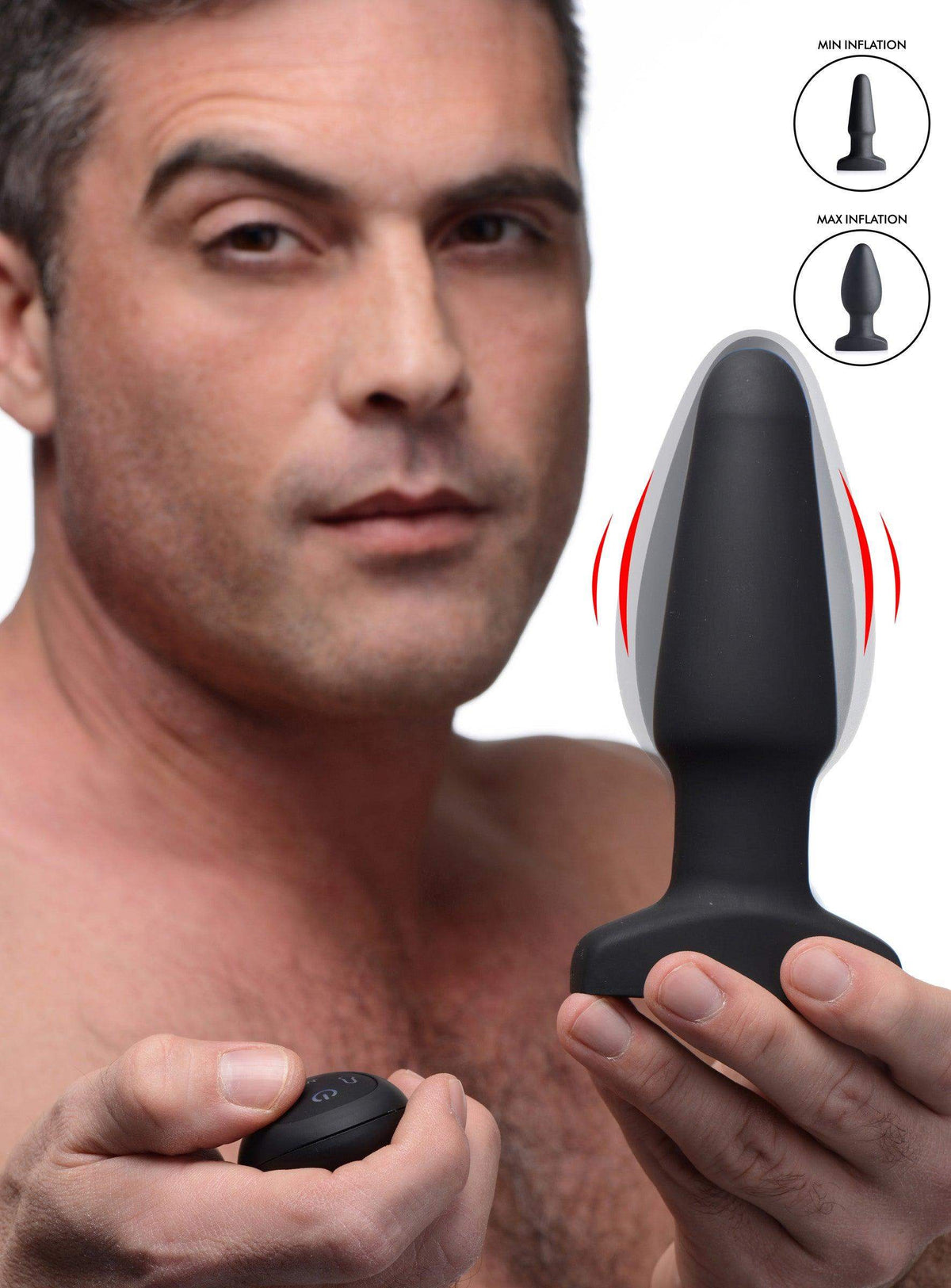Worlds First Remote Control Inflatable 10X Vibrating Silicone Anal Plug - The Dildo Hub