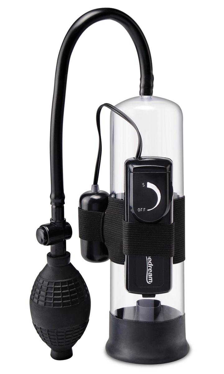 Worx Beginners Vibrating Penis Pump - Black | Pipedream - The Dildo Hub