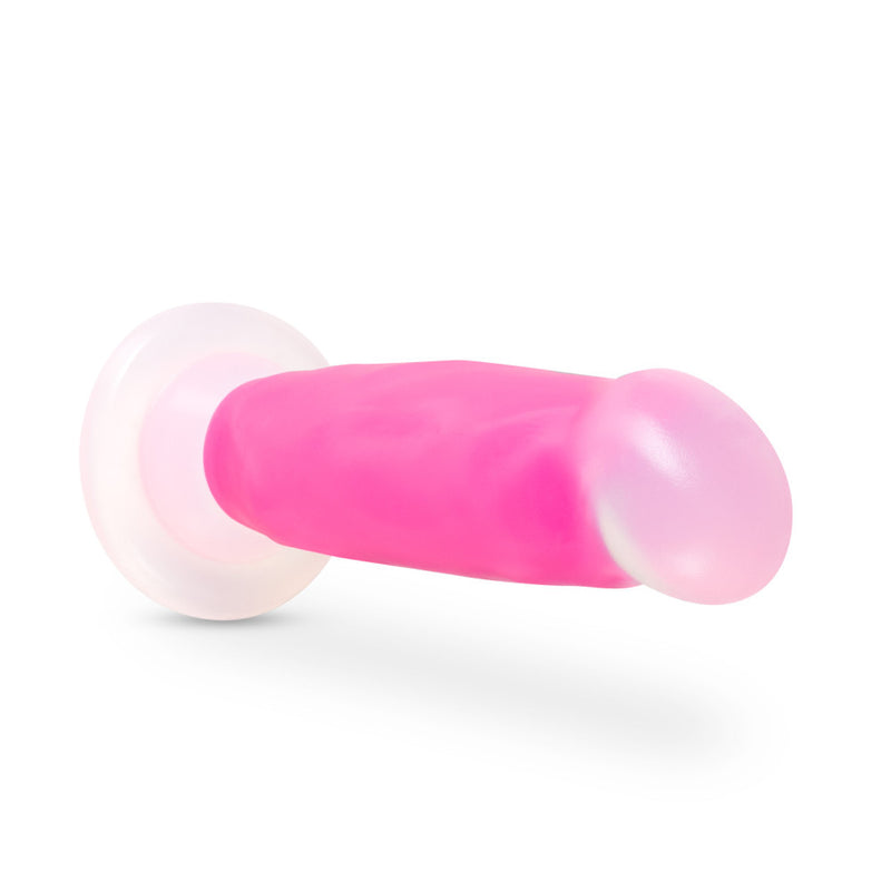 Realistic Dildo Neo Elite Glow in the Dark Marquee-Neon Pink 8"
