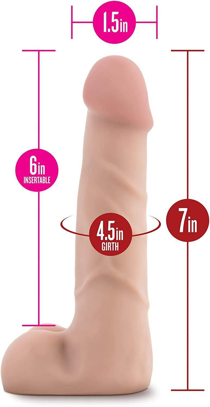 X5 7 Inch Cock With Flexible Spine - Natural - The Dildo Hub