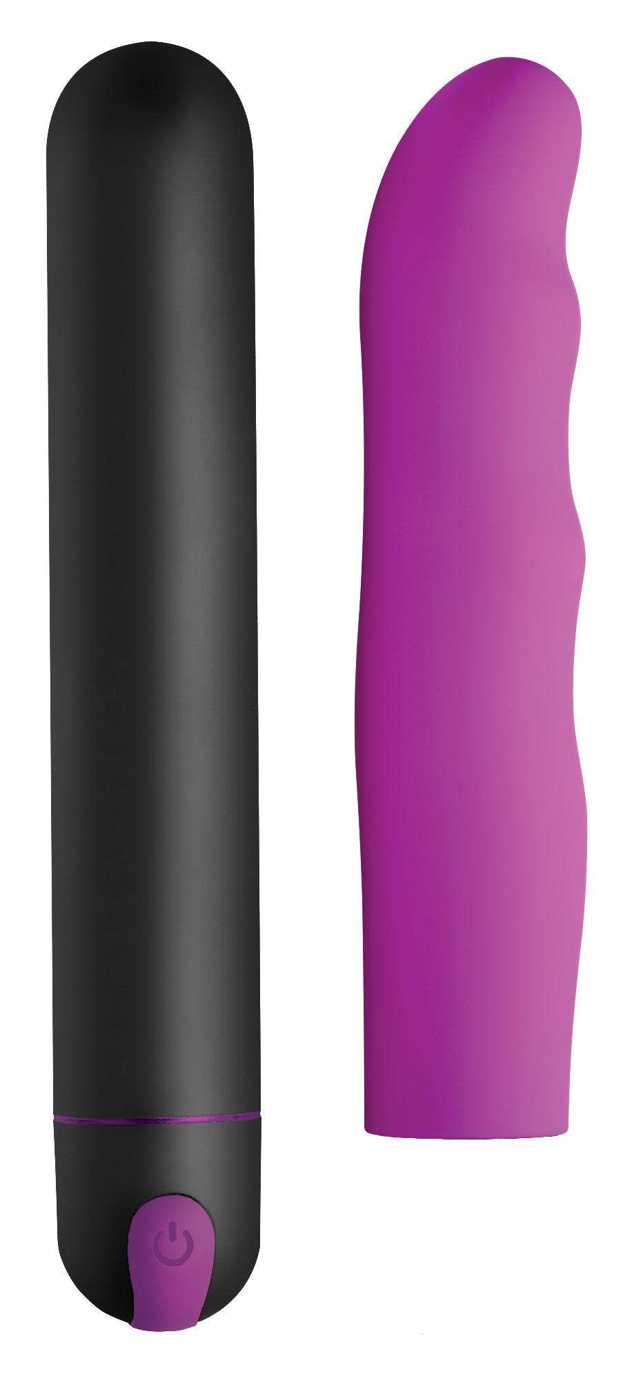XL Silicone Bullet and Wavy Sleeve - The Dildo Hub