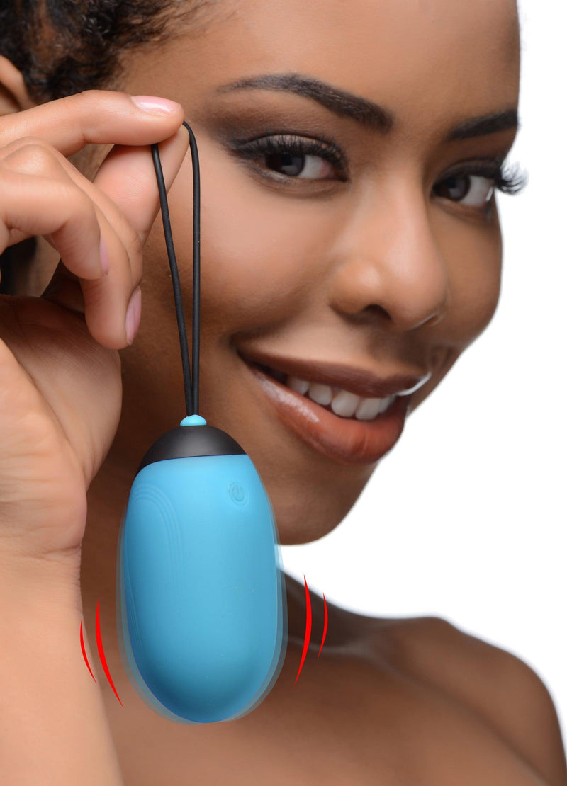 XL Silicone Vibrating Egg - Blue - The Dildo Hub