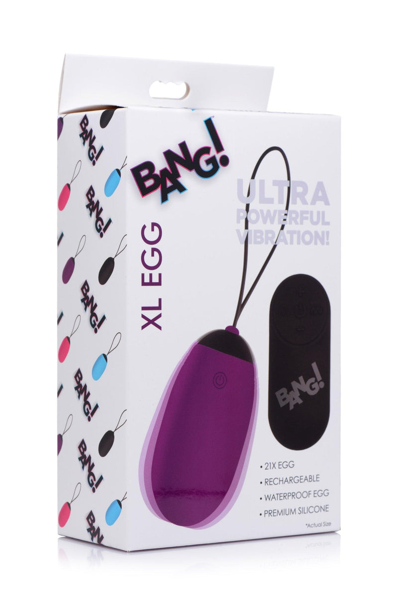 XL Silicone Vibrating Egg - Purple - The Dildo Hub