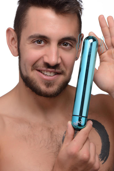 XL Vibrating Metallic Bullet - Blue - The Dildo Hub