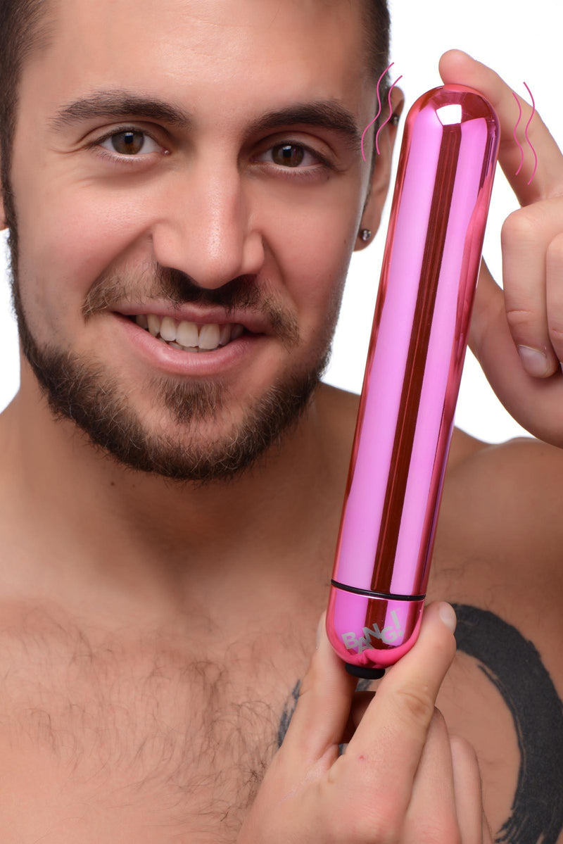 XL Vibrating Metallic Bullet - Pink - The Dildo Hub