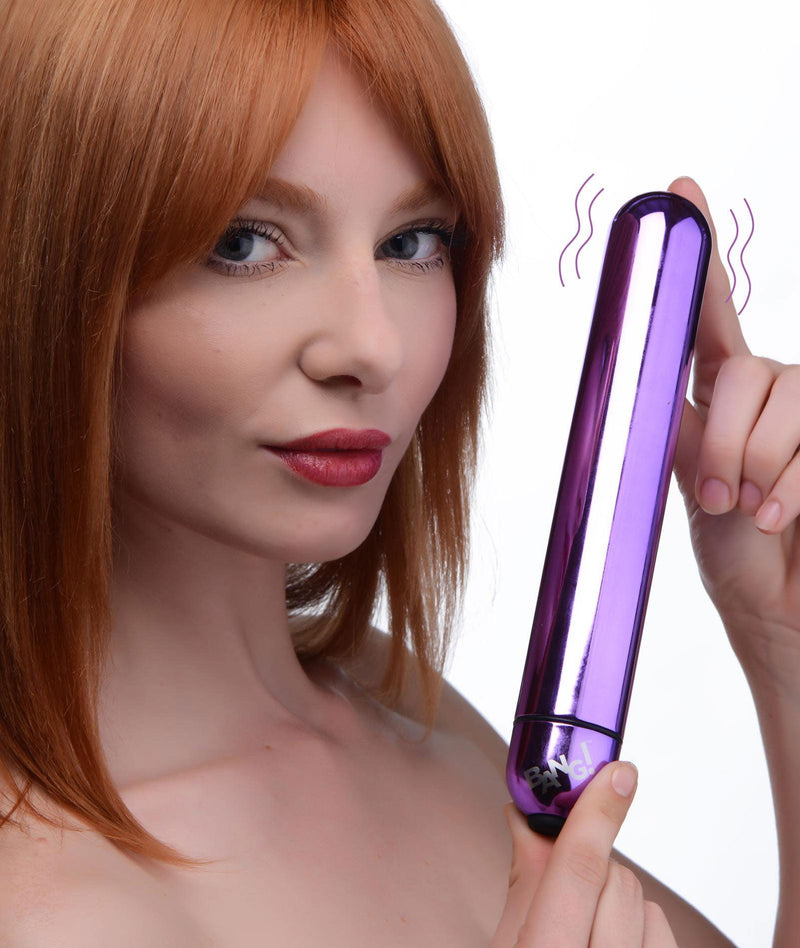 XL Vibrating Metallic Bullet - Purple - The Dildo Hub