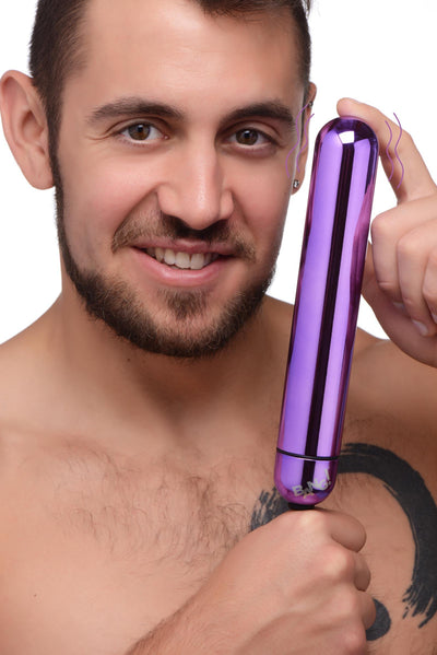 XL Vibrating Metallic Bullet - Purple - The Dildo Hub