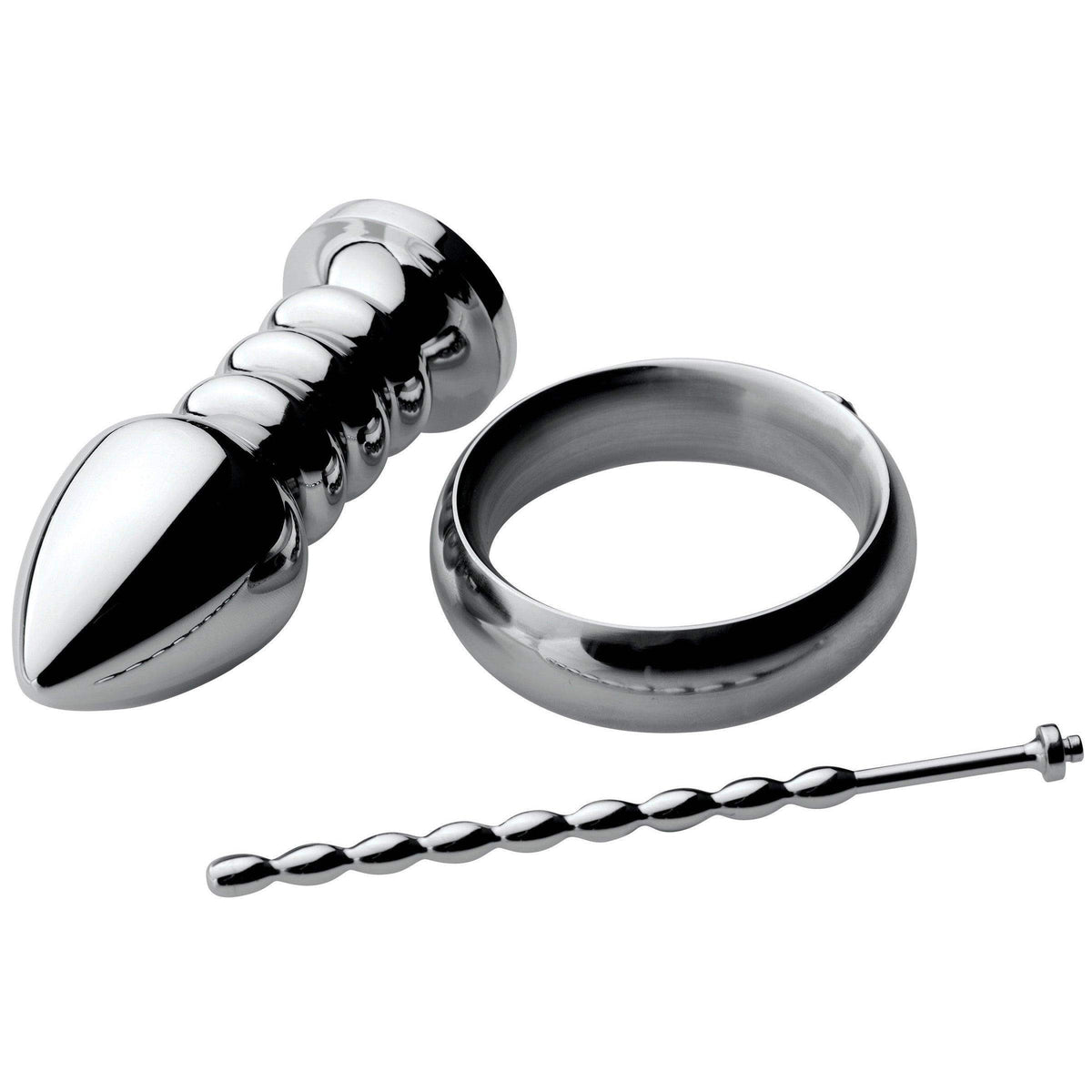 Zeus Deluxe Series Voltaic For Him Stainless Steel Male E-stim Kit - The Dildo Hub